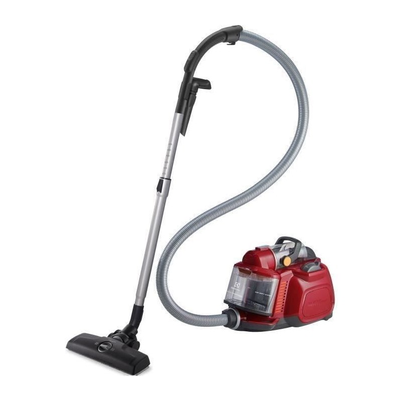 ELECTROLUX ESPC72RR Aspirateur traîneau sans sac Accessoires clipsés sur la poignée Brosse parquet - Rouge framboise