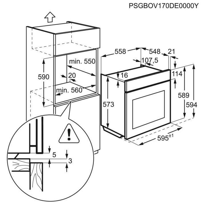 Four électrique encastrable - Chaleur pulsée - ELECTROLUX EOF6P40Z -