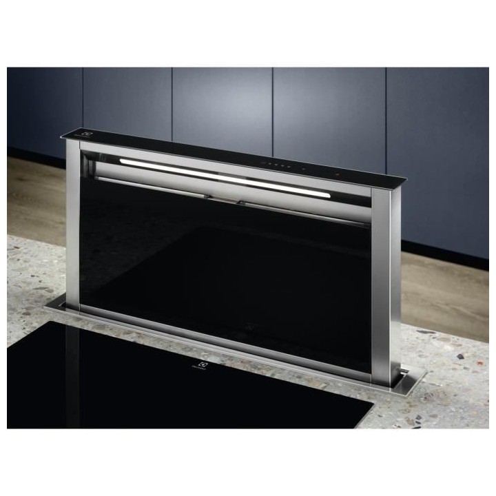 Hotte ascenseur ELECTROLUX LFD619Y Breeze - L 90 cm - Noir - Evacuatio
