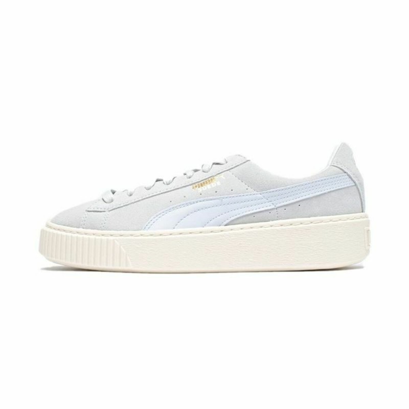 Chaussures de sport pour femme Puma Suede Platform Gris clair