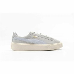 Chaussures de sport pour femme Puma Suede Platform Gris clair