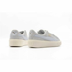 Chaussures de sport pour femme Puma Suede Platform Gris clair