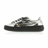 Chaussures de sport pour femme Puma Basket Platform Metallic  Gris clair