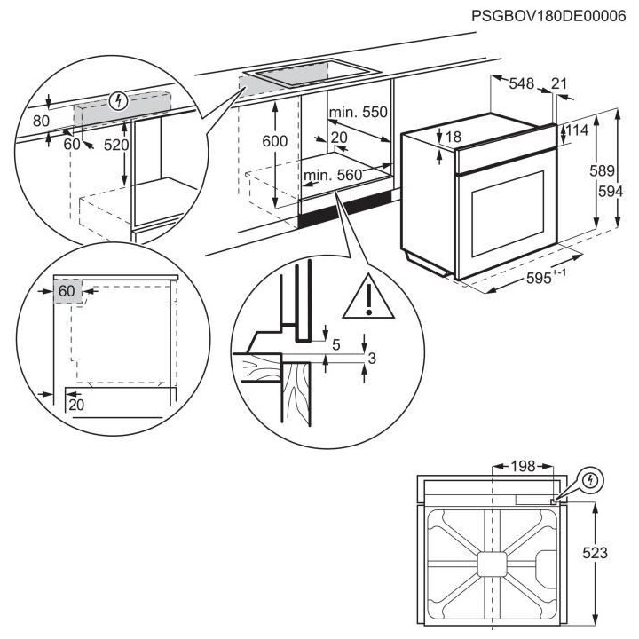 ELECTROLUX EOF3C40X - Four électrique encastrable catalyse chaleur to