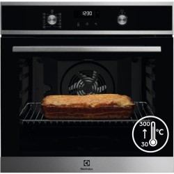 Four électrique encastrable pyrolyse chaleur pulsée - ELECTROLUX - EOF6P41X - Inox - Porte froide - 68 L - Classe A+ - Ecran L