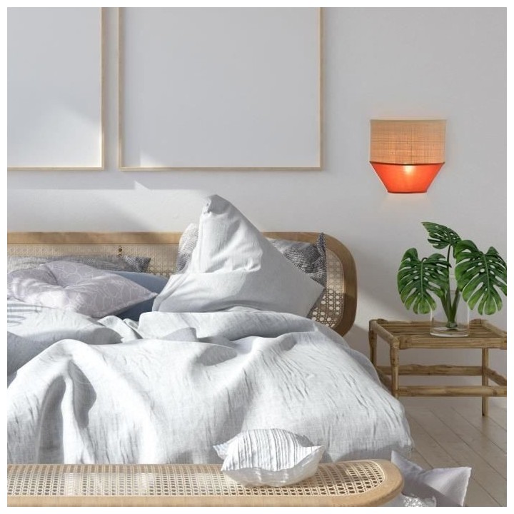 COREP Applique - Coton et raphia naturel - H 20 x L 20,5 x 10 cm - Tom