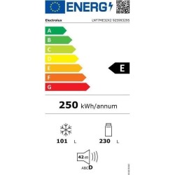 ELECTROLUX LNT7ME32X2 - Réfrigérateur congélateur bas - 302L (208+94) - No Frost - L60x H186cm - Inox