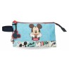 Trousse Fourre-Tout Triple Mickey Mouse Be Cool Bleu 22 x 12 x 5 cm