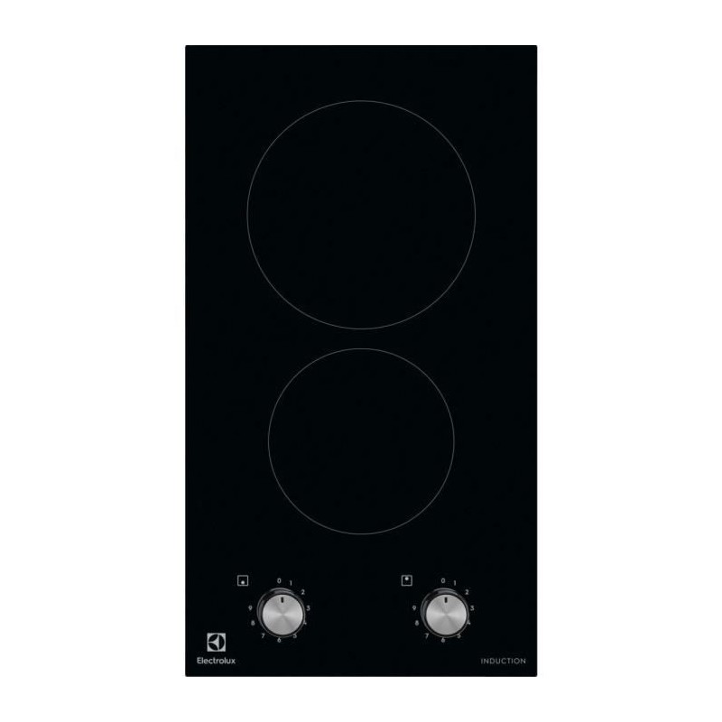 ELECTROLUX LIT30210C - Table de cuisson induction 2 foyers - 3200W - L29 x P52cm - installation facile Optifix - Noir