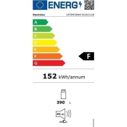 ELECTROLUX LRT5MF38W0 - Réfrigérateur 1 porte - 380L - Froid brassé - L 59,5cm x H 186cm - Blanc