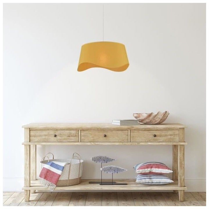 COREP Suspension WAVE en coton percale moutarde - Ø 46 cm - Made in F