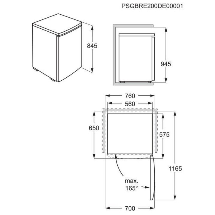 ELECTROLUX LYB1AF8W0 - Congélateur table top - 82L - Froid statique -