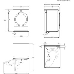 Seche-linge pompe a chaleur ELECTROLUX EW7H5144SC - 8 kg - Classe A++ - Blanc