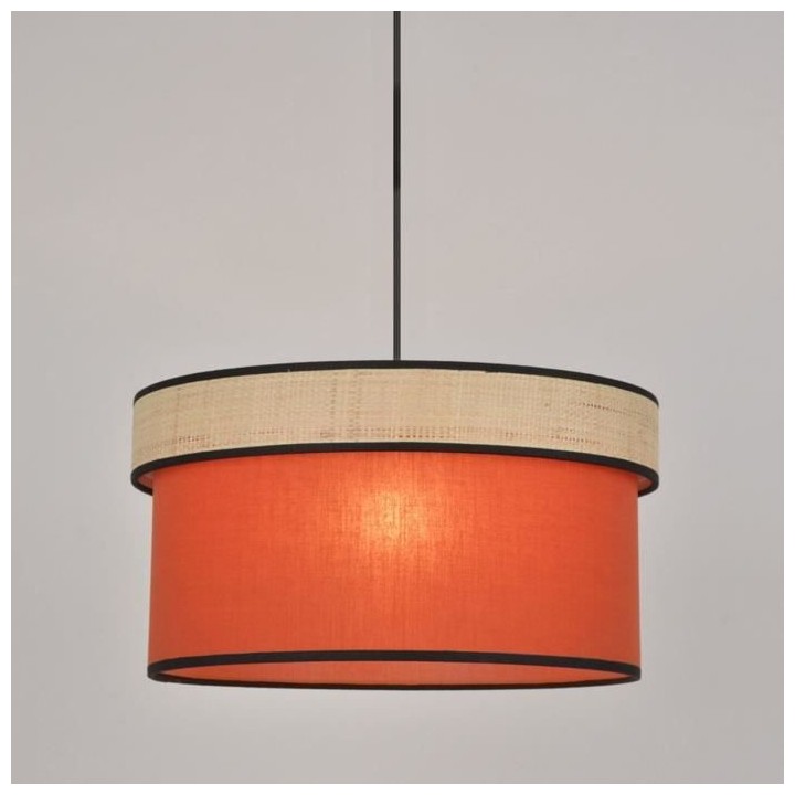 COREP Suspension tambour effet vague - Percale - H 21 x Ø 46 cm - Tom