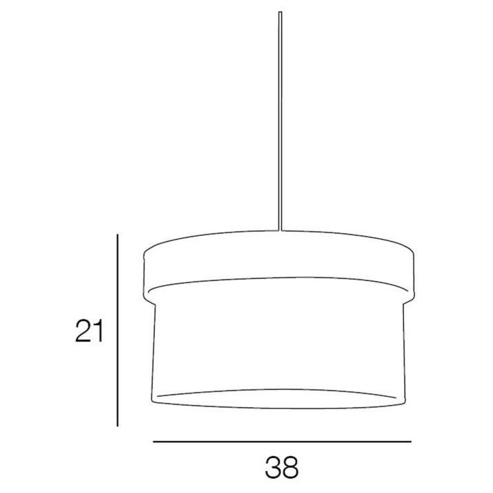 COREP Suspension tambour effet vague - Percale - H 21 x Ø 46 cm - Tom