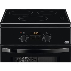 FAURE FCI57311BA – Cuisiniere 50x60 – Induction 3 foyers - Four catalyse – Chaleur pulsée - Livré avec câble - Noir