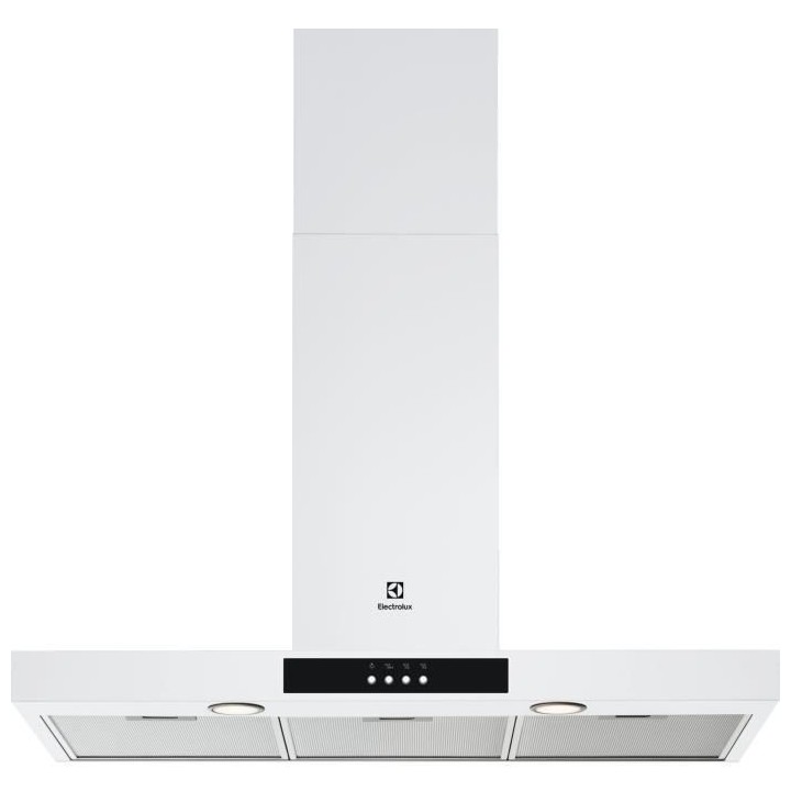 Hotte décorative ELECTROLUX LFT429W - L90cm - Blanche - 3 vitesses -