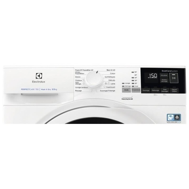 Lave-linge séchant ELECTROLUX - 9 / 5 kg - Induction - L60cm - 1400 t