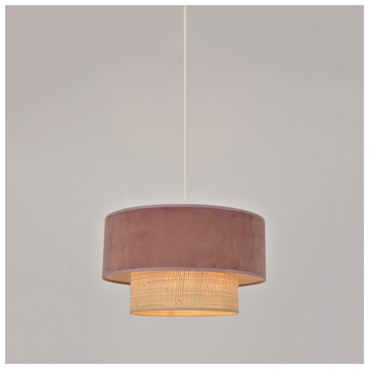 COREP Suspension tambour effet vague - Percale - H 21 x Ø 46 cm - Tom