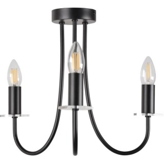 COREP Lustre 3 lumieres - Métal peint - Ø 42 cm - Noir