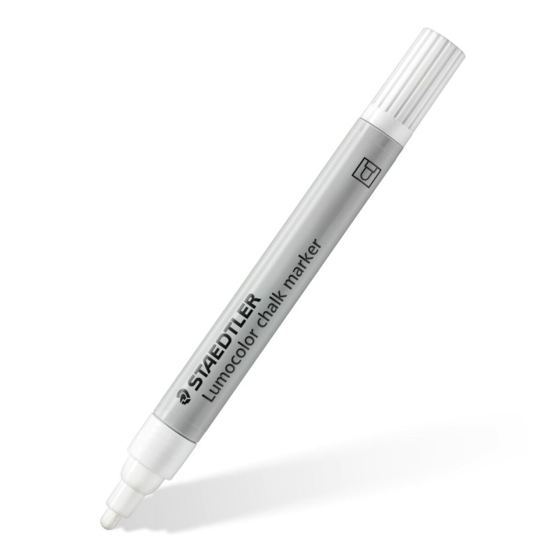 marqueur craie liquide Staedtler Lumocolor 344 10 Pièces Blanc