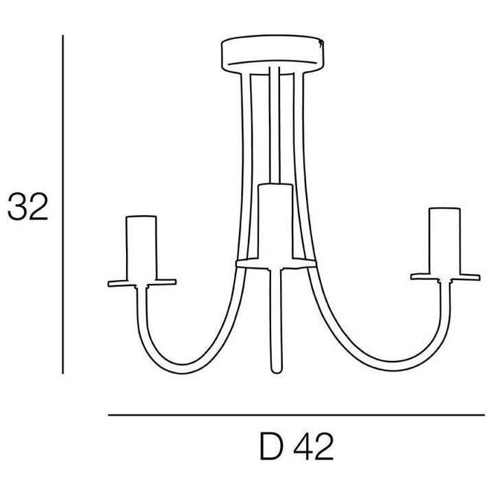 COREP Lustre 3 lumieres - Métal peint - Ø 42 cm - Noir