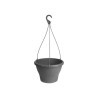 ELHO Pot de fleurs a suspendre Corsica 30 - Gris anthracite - Extérieur & Balcon - Ø 29,4 x H 21,1 cm