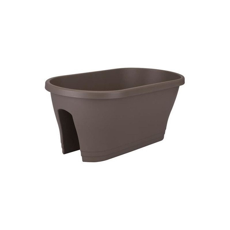 ELHO Bac de balcon Corsica Flower Bridge 60 - Taupe - Extérieur & Balcon - L 29,6 x W 58 x H 24 cm