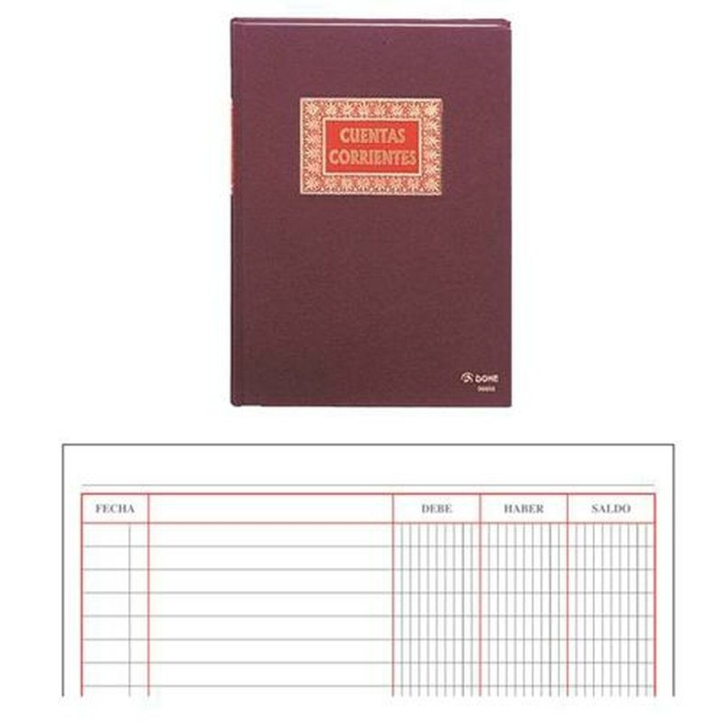 Livre de comptes DOHE 09908 Bordeaux A4 100 Volets