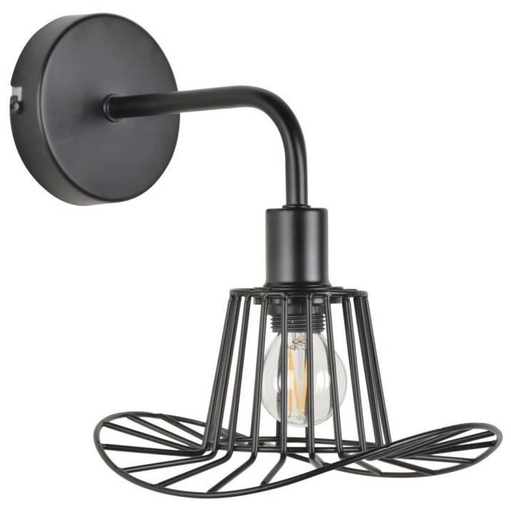 COREP Applique base ronde - Métal peint avec abat-jour - H 23,5 x Ø