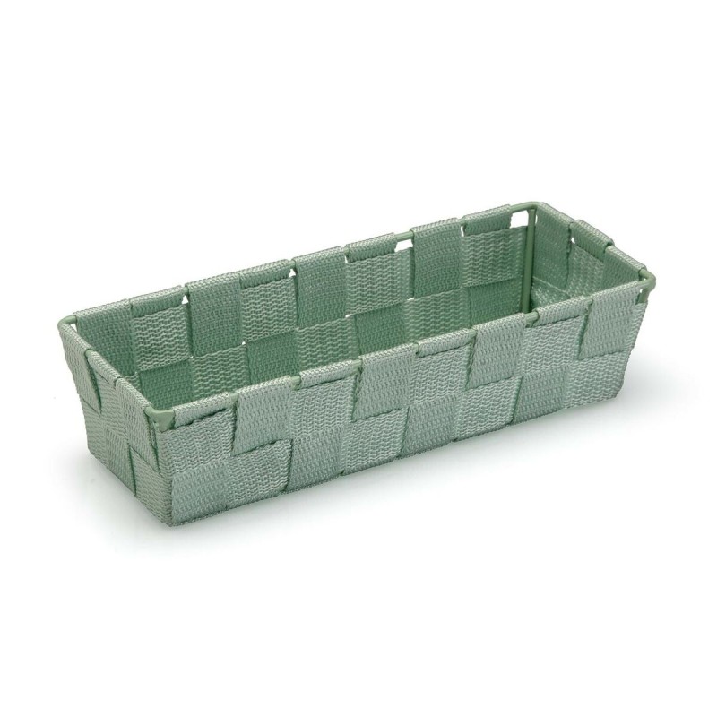 Panier Versa Rectangulaire Vert Textile 10 x 6 x 25 cm