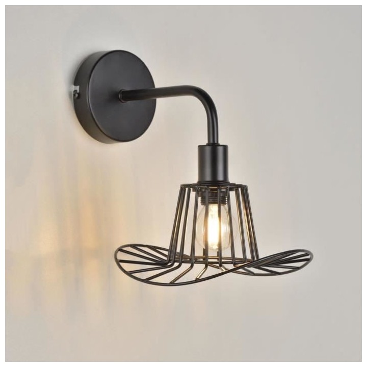 COREP Applique base ronde - Métal peint avec abat-jour - H 23,5 x Ø