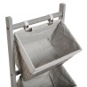 Etagère de salle de bains Versa Gris 4 Paniers Bois Coton Rotin 35 x 125 x 35 cm