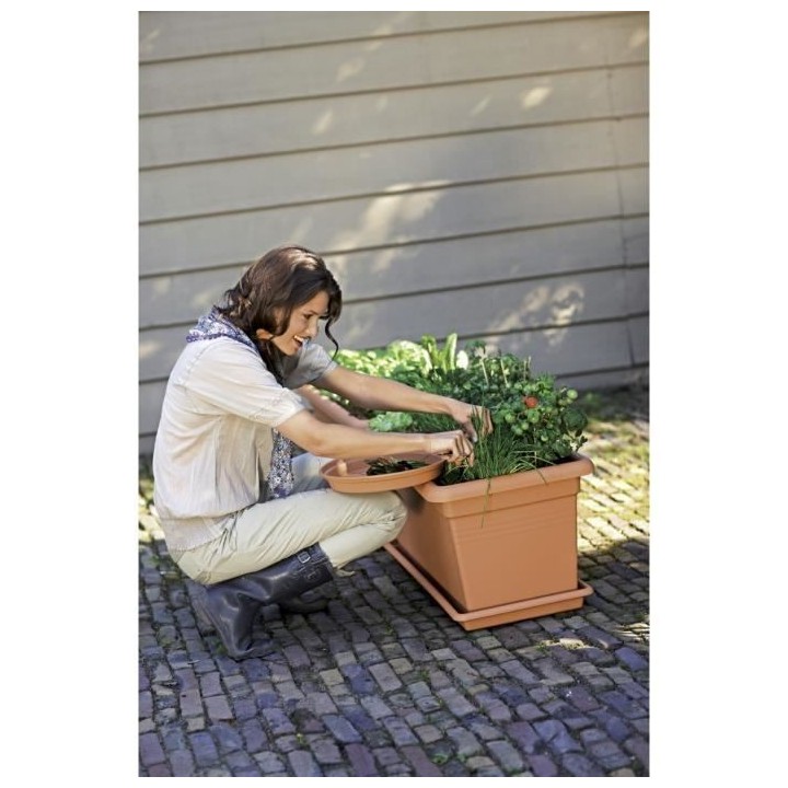 ELHO Jardiniere Green Basics 100 - Terre cuite doux - Extérieur - XXL