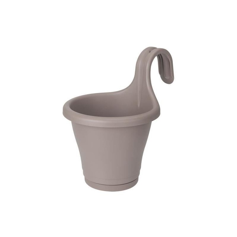 ELHO Jardiniere de balcon Corsica Simple - Taupe - Extérieur & Balcon - L 19,4 x W 27,1 x H 25,9 cm