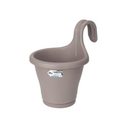 ELHO Jardiniere de balcon Corsica Simple - Taupe - Extérieur & Balcon - L 19,4 x W 27,1 x H 25,9 cm