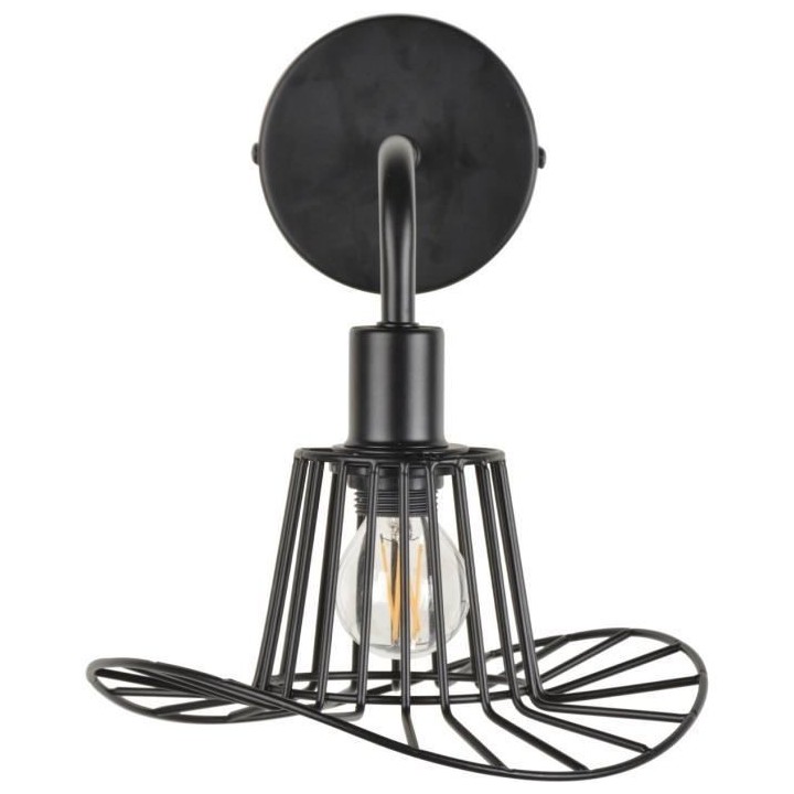 COREP Applique base ronde - Métal peint avec abat-jour - H 23,5 x Ø