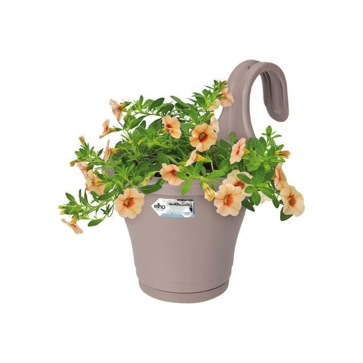 ELHO Jardiniere de balcon Corsica Simple - Taupe - Extérieur & Balcon