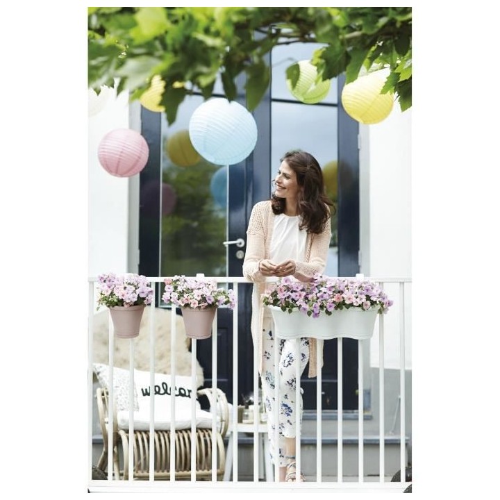 ELHO Jardiniere de balcon Corsica Simple - Taupe - Extérieur & Balcon