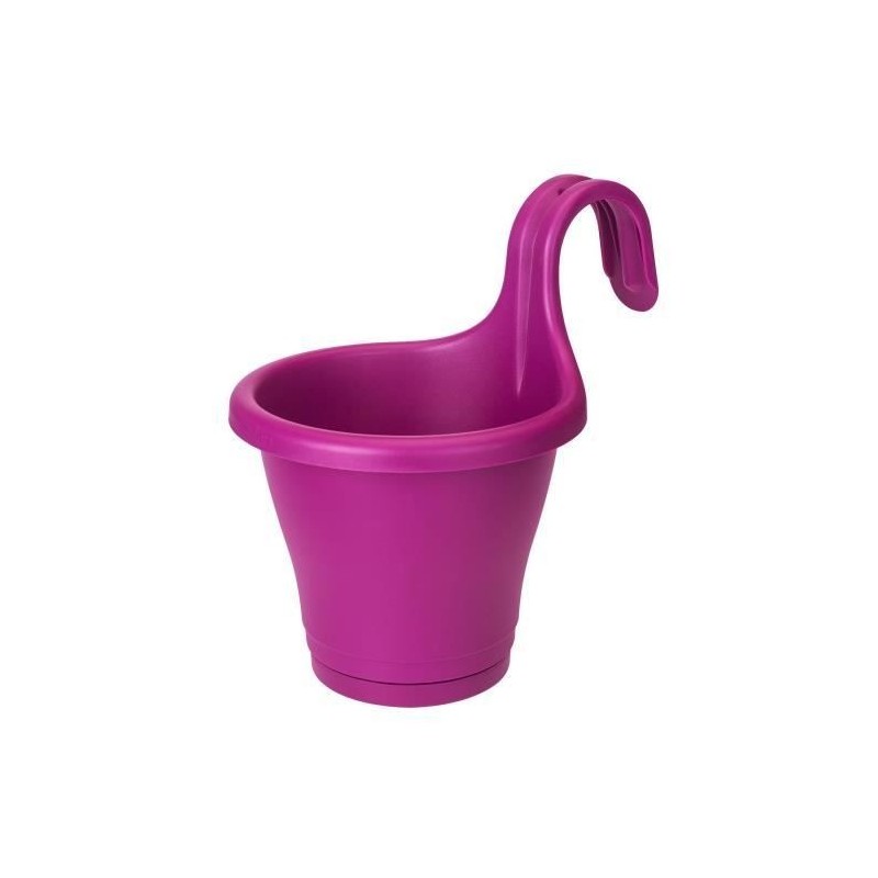 ELHO Jardiniere de balcon Corsica Simple - Rose cerise - Extérieur & Balcon - L 19,4 x W 27,1 x H 25,9 cm