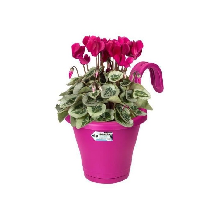 ELHO Jardiniere de balcon Corsica Simple - Rose cerise - Extérieur &