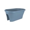 ELHO Bac de balcon Corsica Flower Bridge 60 - Bleu vintage - Extérieur & Balcon - L 29,6 x W 58 x H 24 cm