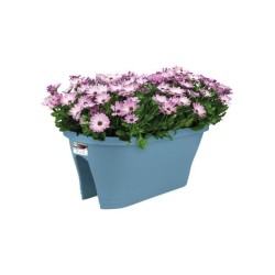 ELHO Bac de balcon Corsica Flower Bridge 60 - Bleu vintage - Extérieur & Balcon - L 29,6 x W 58 x H 24 cm