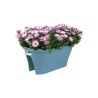 ELHO Bac de balcon Corsica Flower Bridge 60 - Bleu vintage - Extérieur & Balcon - L 29,6 x W 58 x H 24 cm