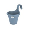 ELHO Jardiniere de balcon Corsica Simple - Bleu vintage - Extérieur & Balcon - L 19,4 x W 27,1 x H 25,9 cm