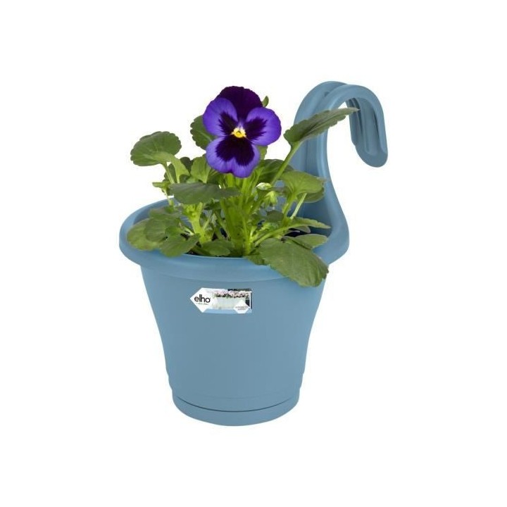 ELHO Jardiniere de balcon Corsica Simple - Bleu vintage - Extérieur &