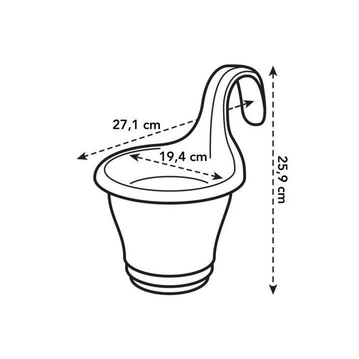 ELHO Jardiniere de balcon Corsica Simple - Bleu vintage - Extérieur &