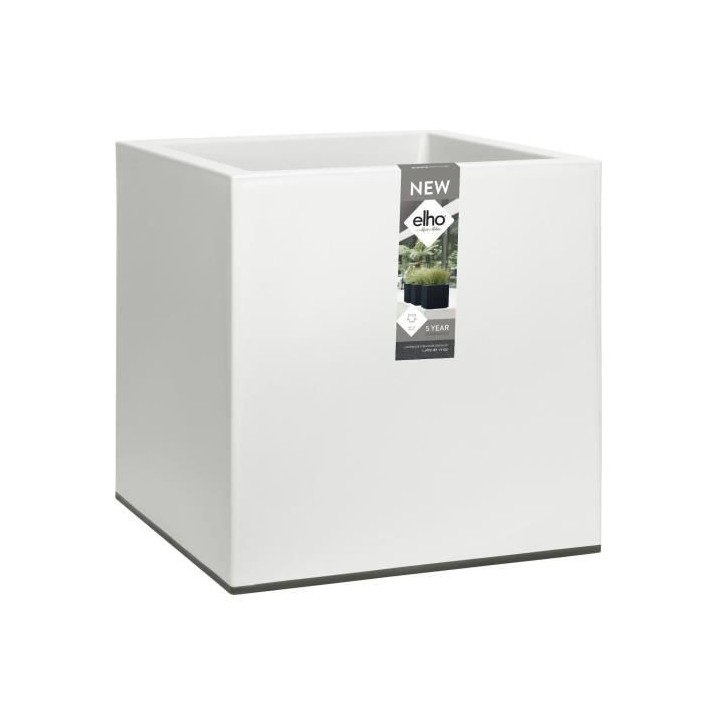 ELHO Jardiniere a roulettes Vivo 40 - Finition mate - Blanc - Intérie