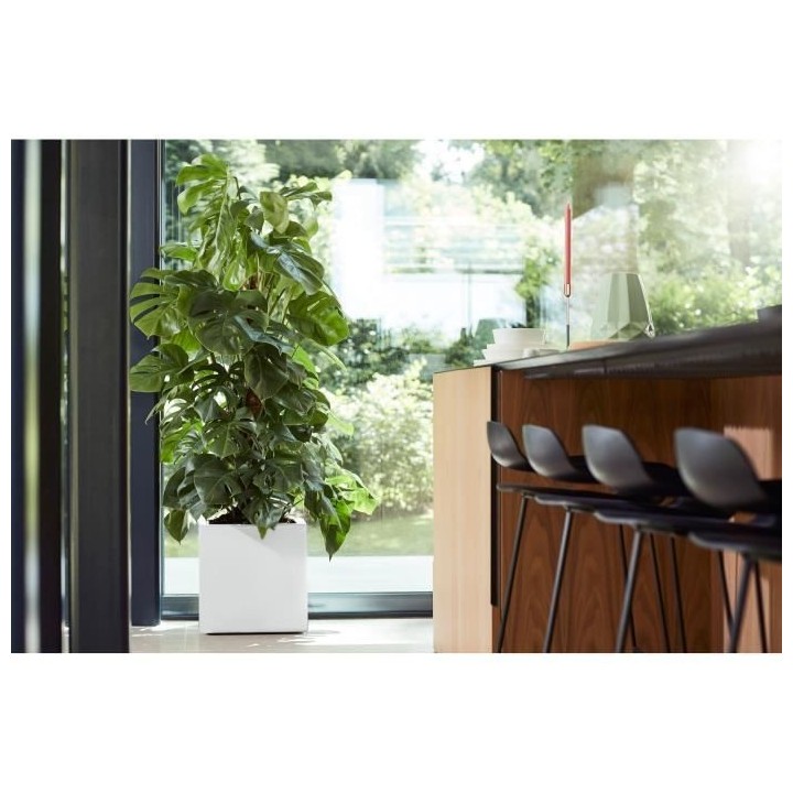 ELHO Jardiniere a roulettes Vivo 40 - Finition mate - Blanc - Intérie