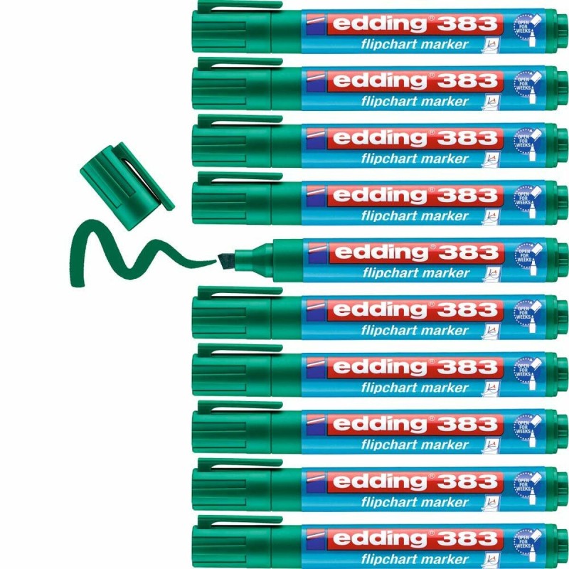 Ensemble de Marqueurs Edding 383 Vert (10 Pièces) (Reconditionné D)